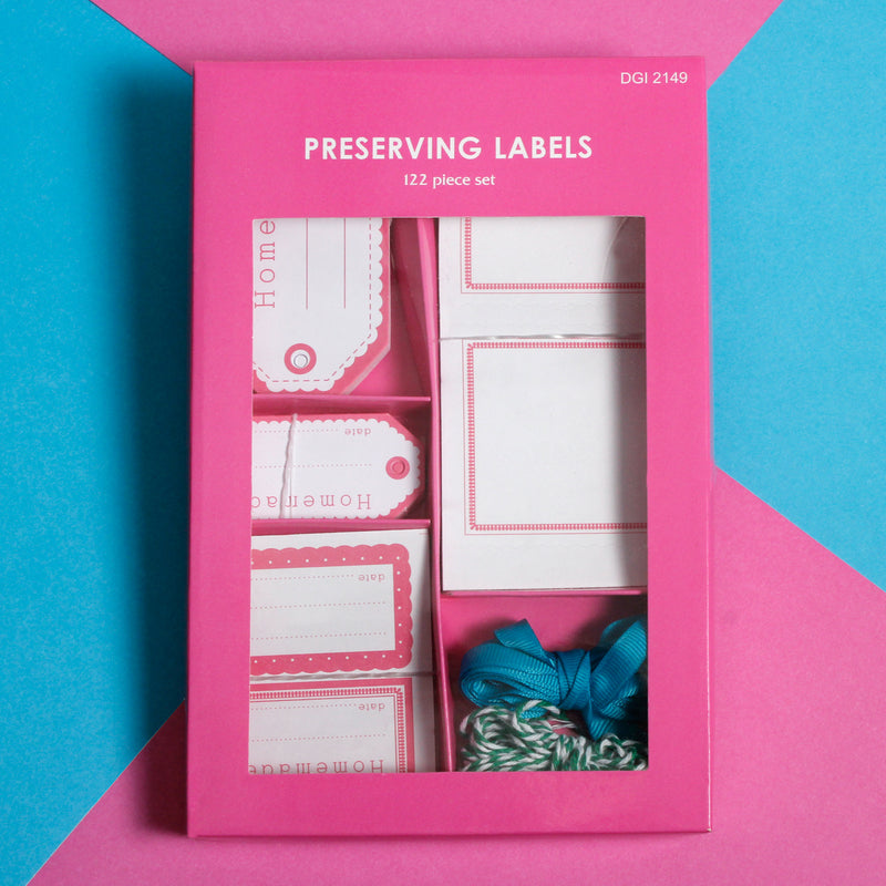 Preserving Labels Pink - 122 Piece Set