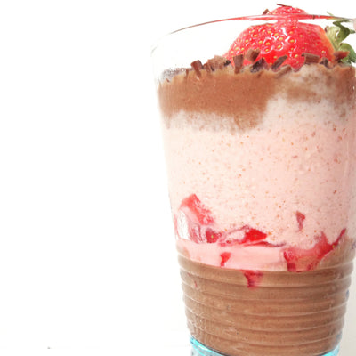 Chocolate and Strawberry Nut Pulp Mousse - Dairy Free