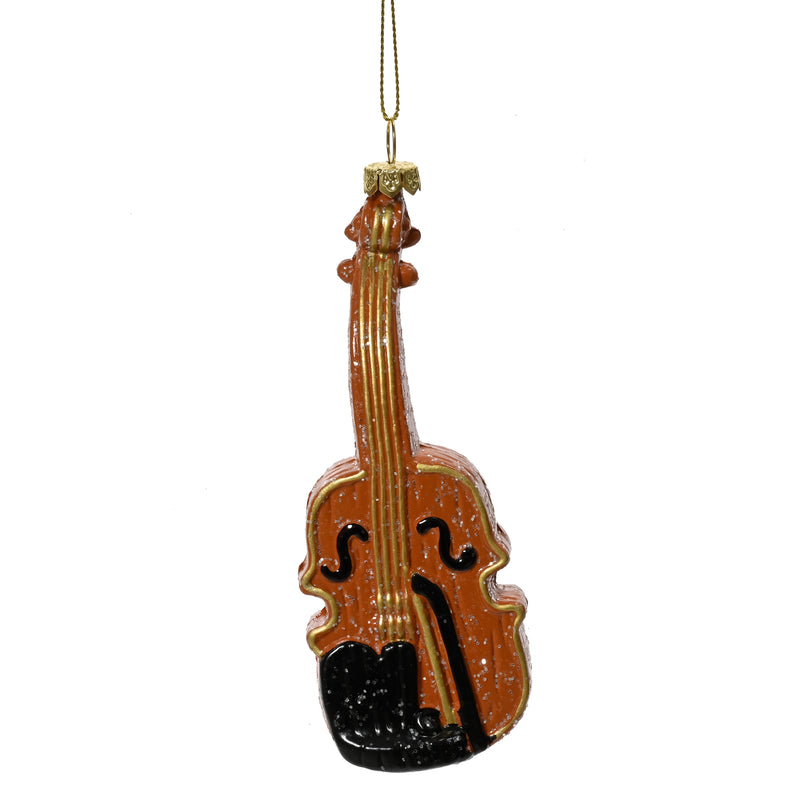 Violin Musical Instrument Shaped Hanging Christmas Bauble