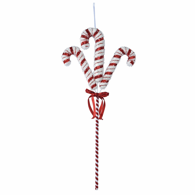 Candy Cane Stick 3d Hanging Christmas Decoration Red White