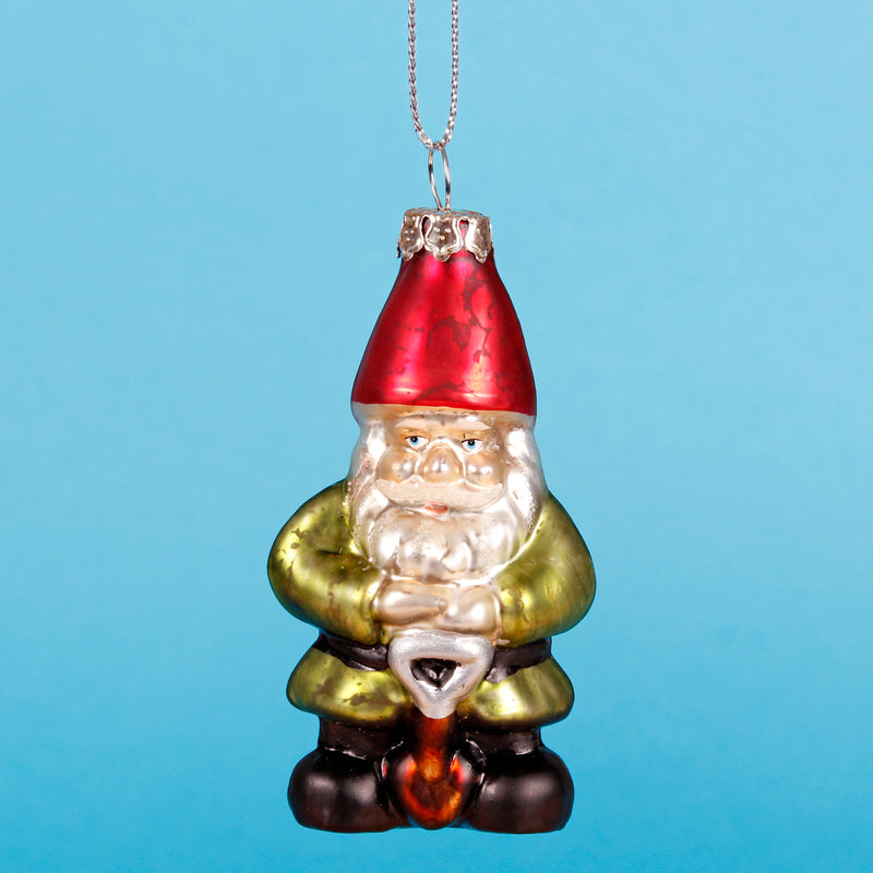 Garden Gnome Shaped Bauble Hanging Decoration