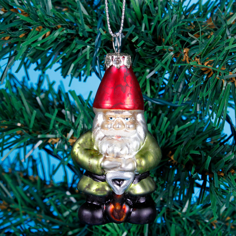 Garden Gnome Shaped Bauble Hanging Decoration