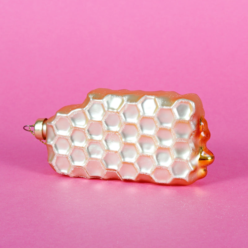 Bees on Honeycomb Shaped Bauble