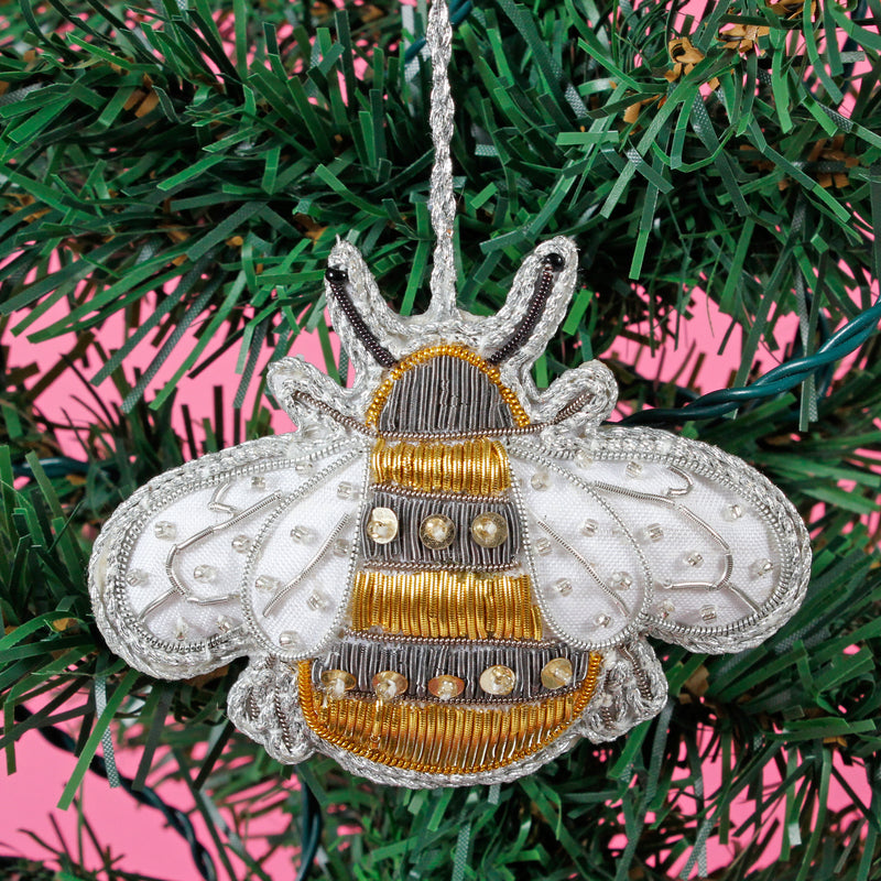 Bee Zari Embroidery Hanging Decoration