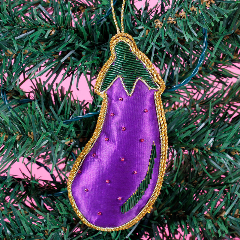 Aubergine Zari Decoration