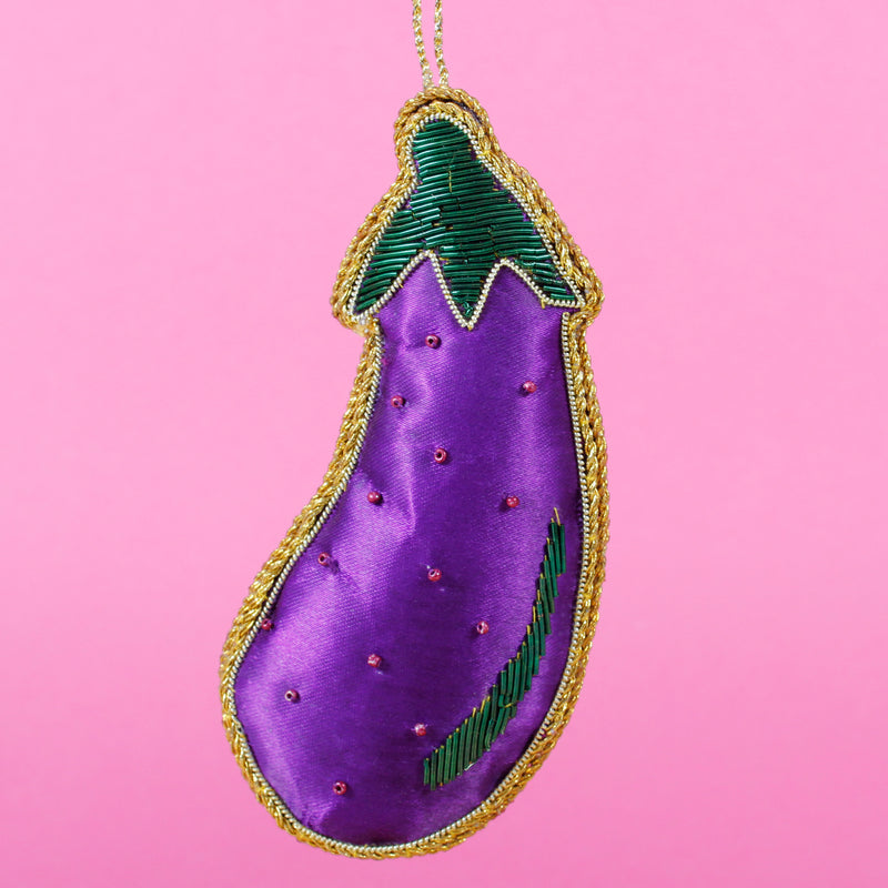 Aubergine Zari Decoration
