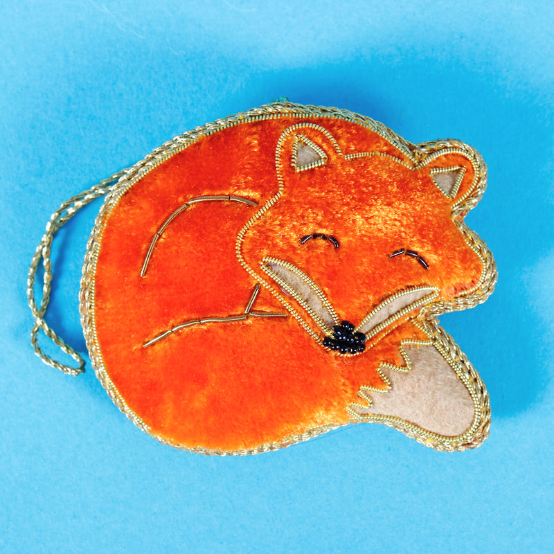 Sleeping Fox Zari Decoration