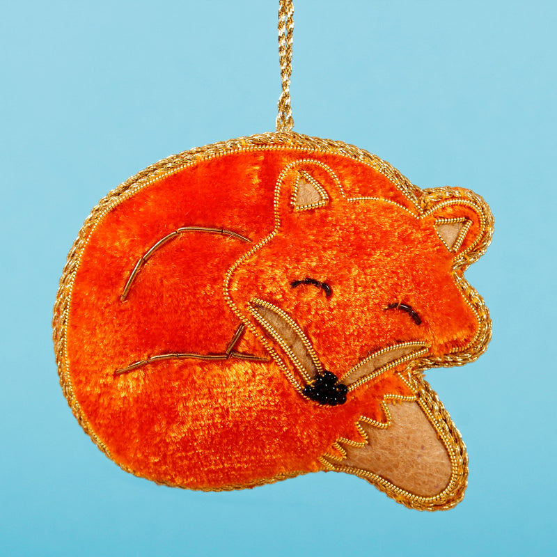 Sleeping Fox Zari Decoration