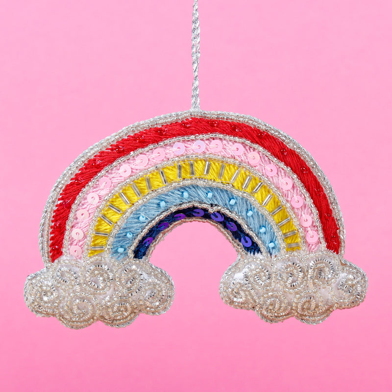 Rainbow Zari Embroidery Decoration