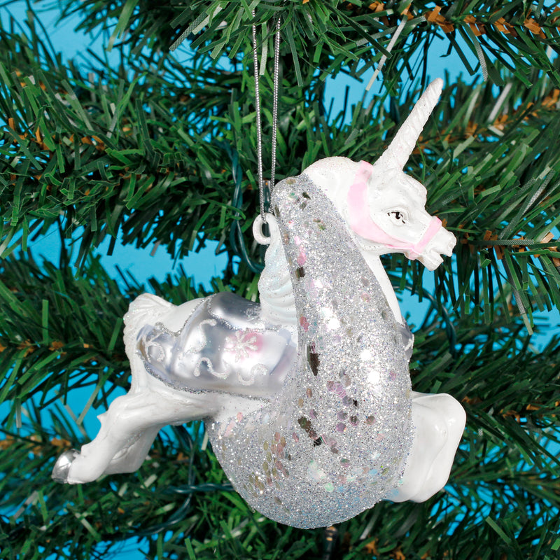 Unicorn Over the Moon Shaped Bauble Hanging Decoration