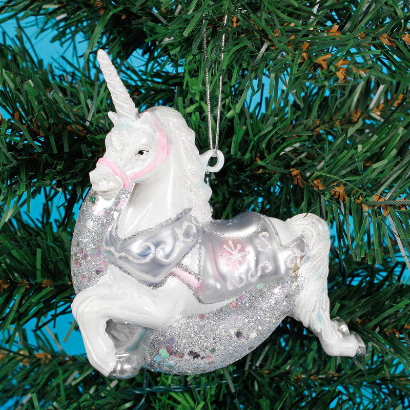 Unicorn Over the Moon Shaped Bauble Hanging Decoration