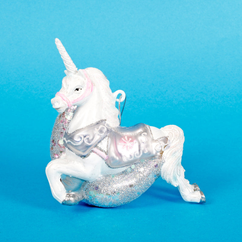 Unicorn Over the Moon Shaped Bauble Hanging Decoration