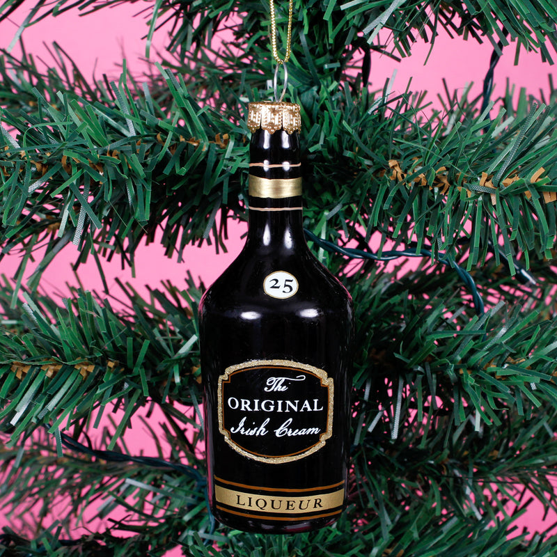 Irish Cream Bottle Shaped Hanging Christmas Bauble