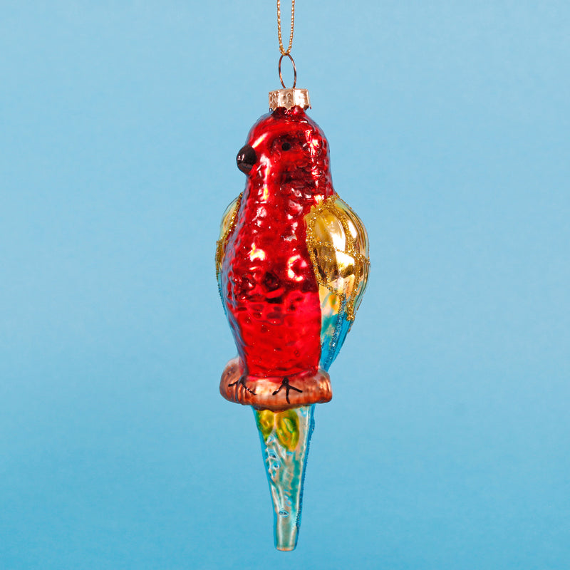 Colourful Parrots Hanging Christmas Decorations- Set Of 3