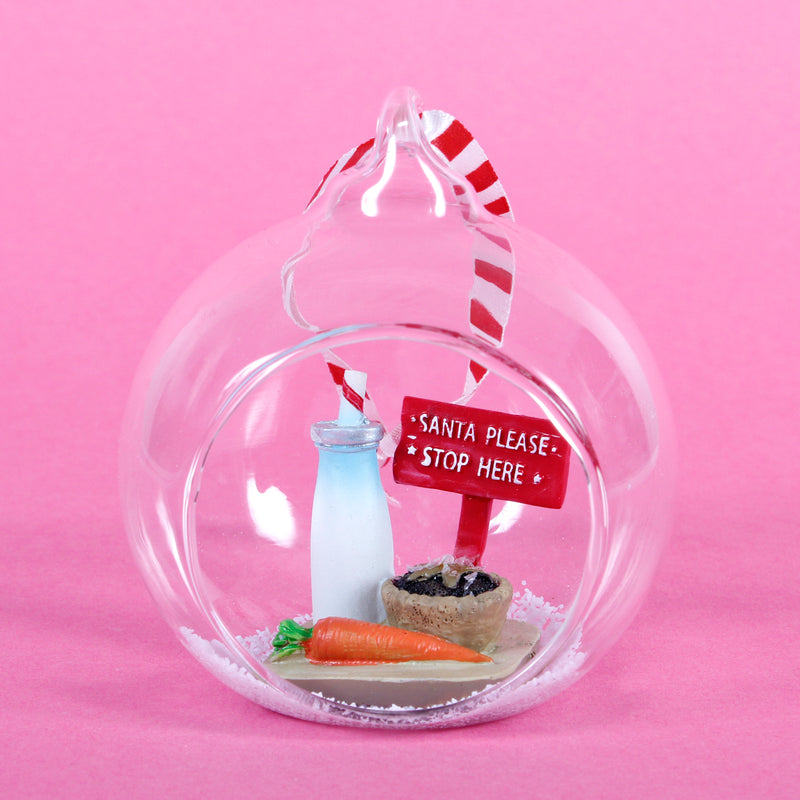 Santa Please Stop Here Figurine Bauble