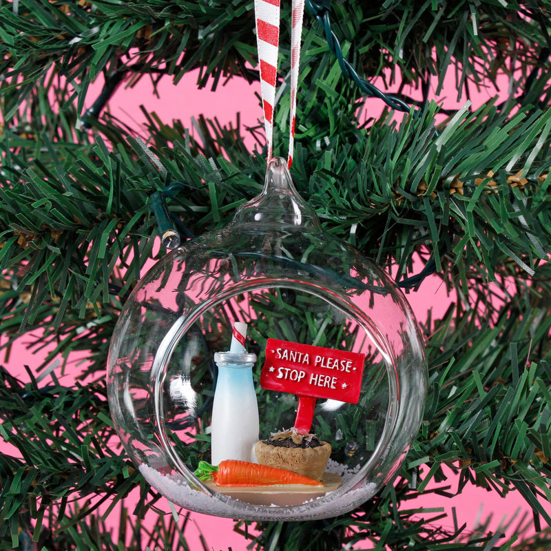 Santa Please Stop Here Figurine Bauble