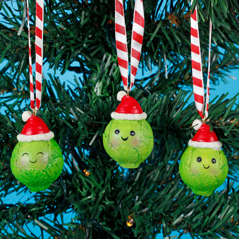 Brussel Sprout Hanging Decorations - Set of 3