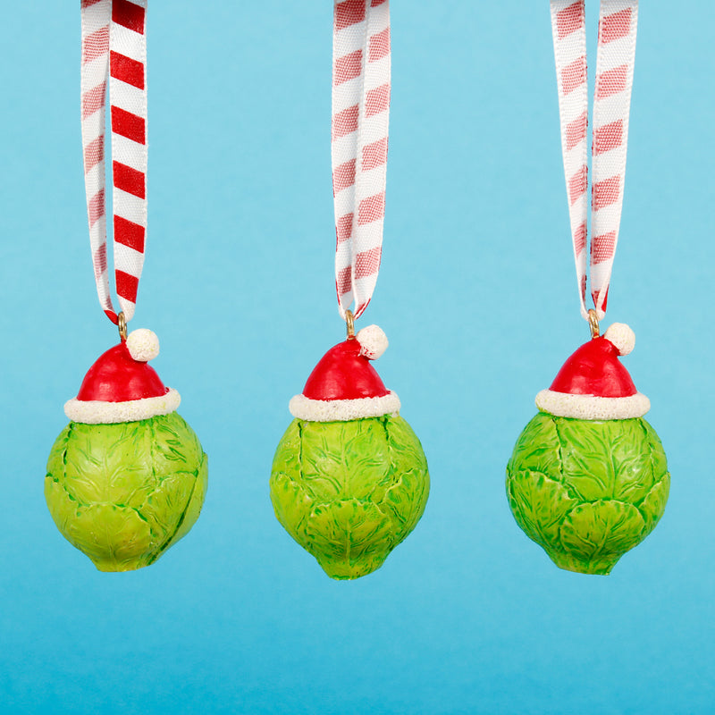 Brussel Sprout Hanging Decorations - Set of 3