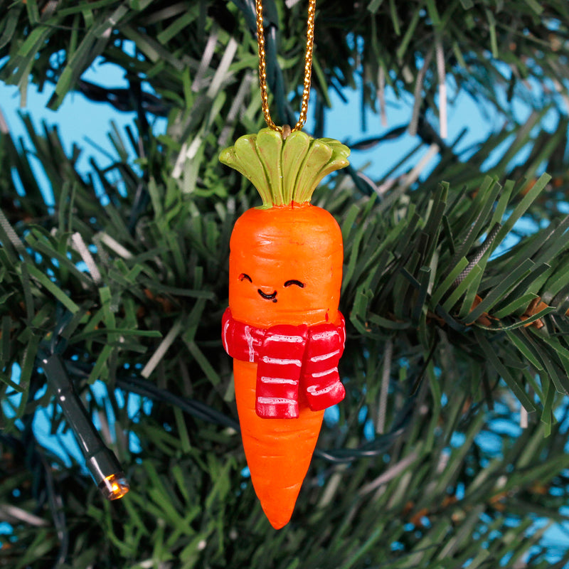 Mini Christmas Vegetables  Baubles - Set of 4 Hanging Decorations