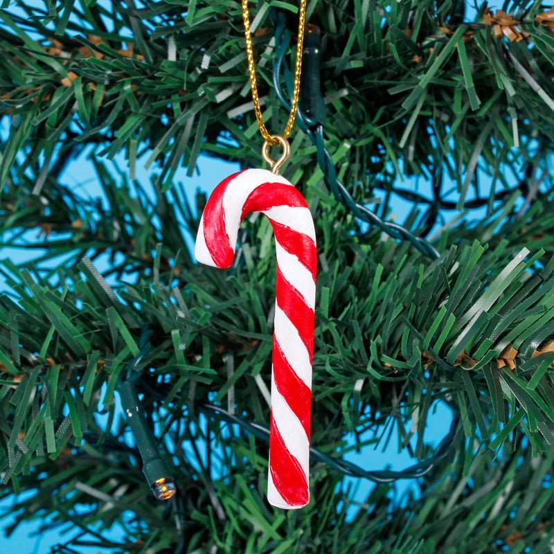 Resin Candy Cane - set of 4 Hanging Christmas Decoration Bauble