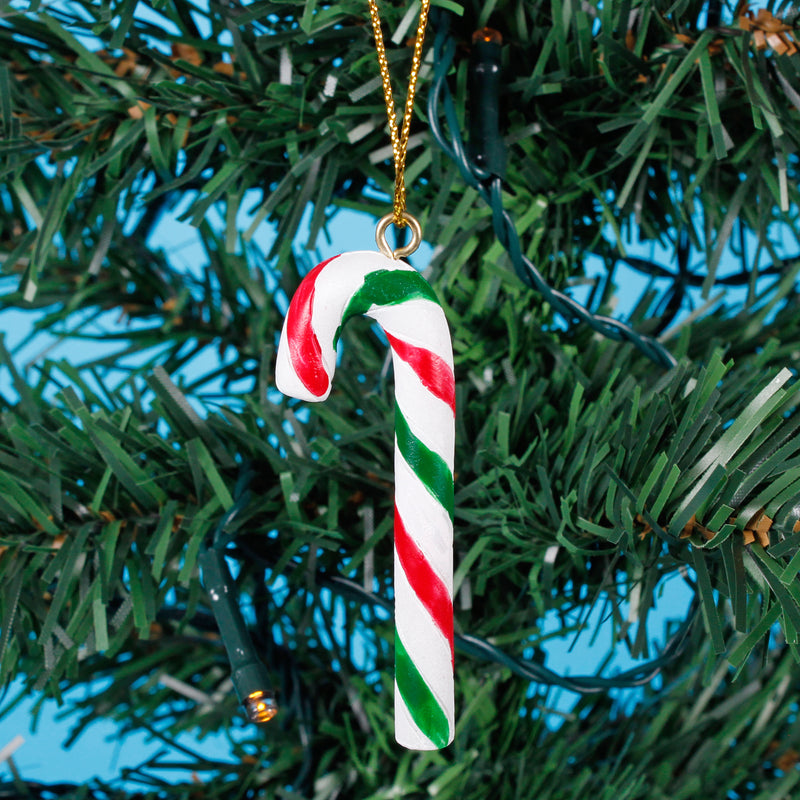Resin Candy Cane - set of 4 Hanging Christmas Decoration Bauble