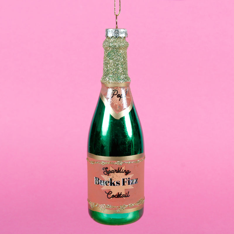 Bucks Fizz Bottle Shaped Bauble Hanging Decoration