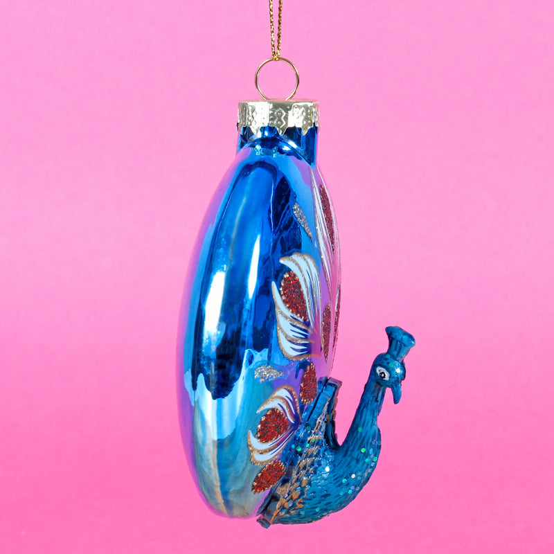 Peacock Hanging Christmas Bauble