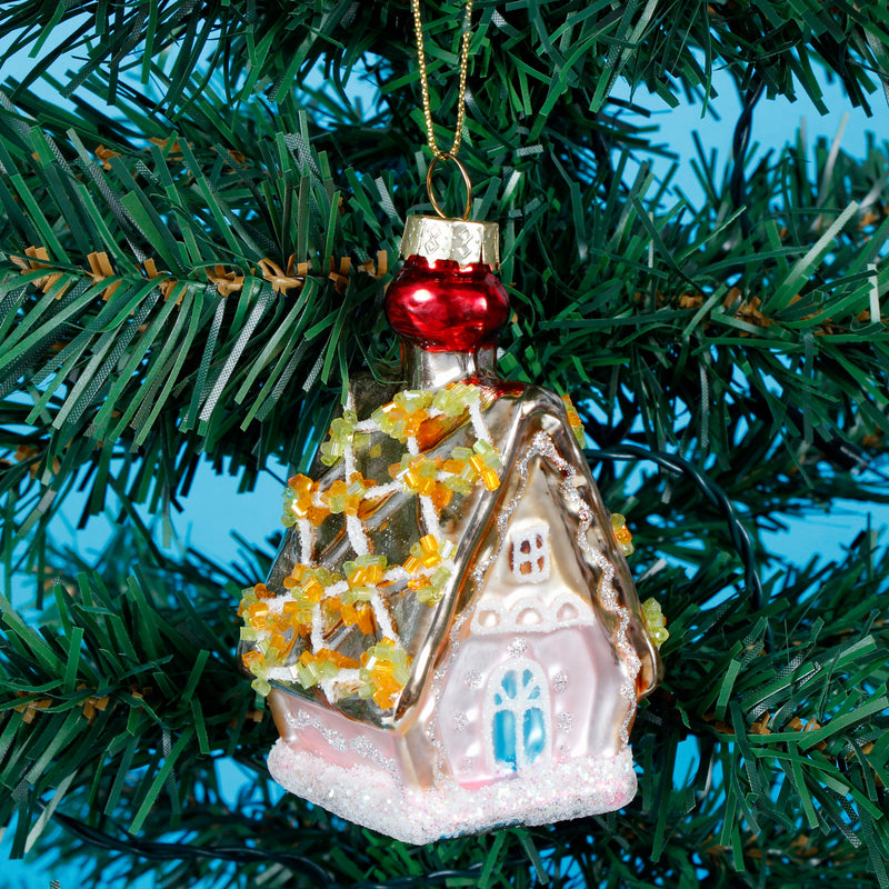 Princess Gingerbread House Hanging Decoration Bauble