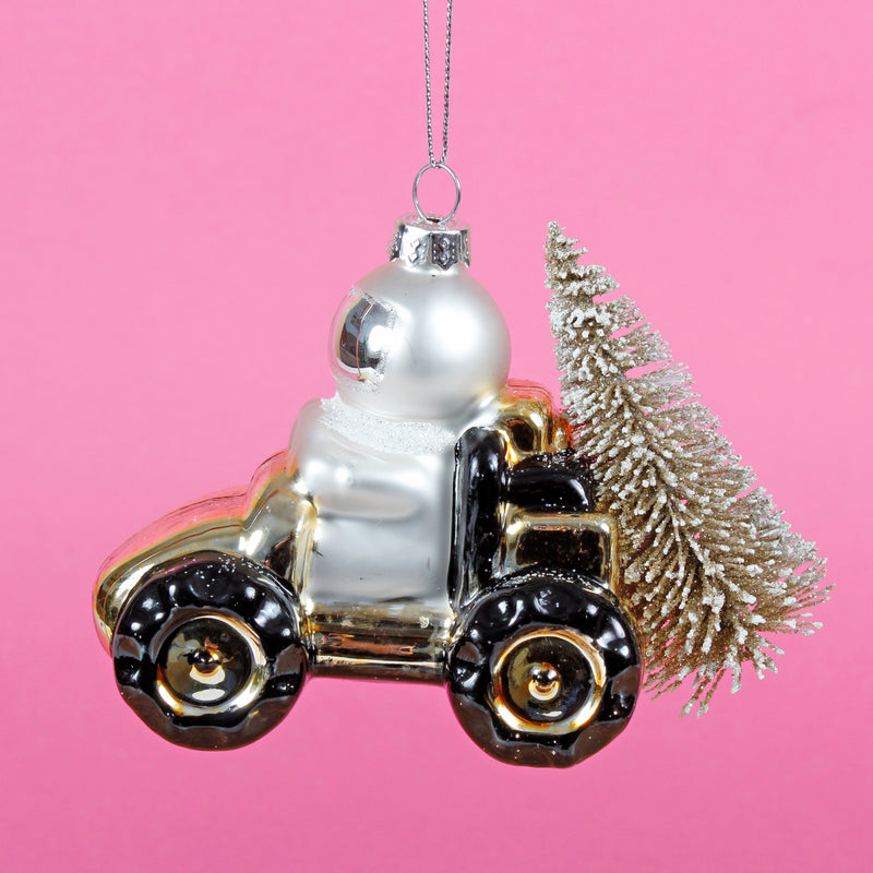 Outer Space Astronaut Explorer Shaped Bauble Hanging Decoration