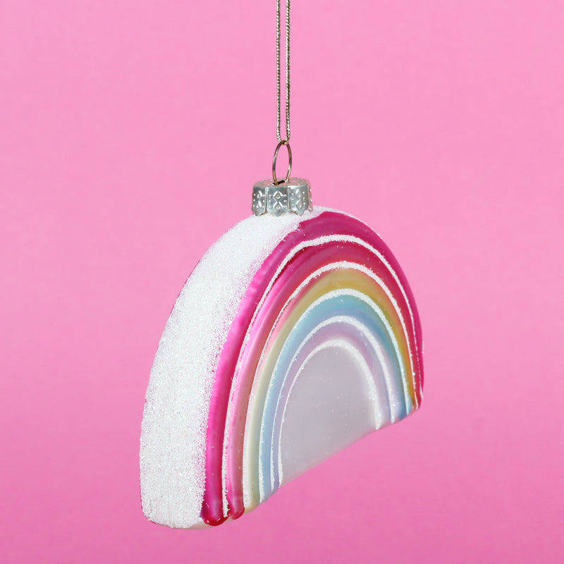 Pastel Rainbow Shaped Bauble Hanging Decoration