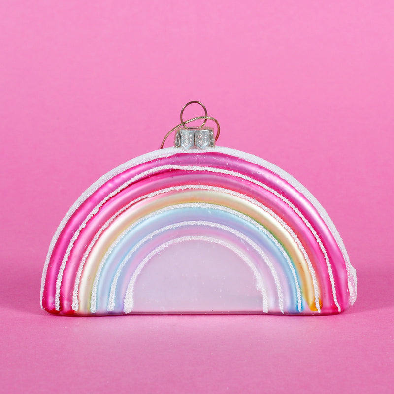 Pastel Rainbow Shaped Bauble Hanging Decoration