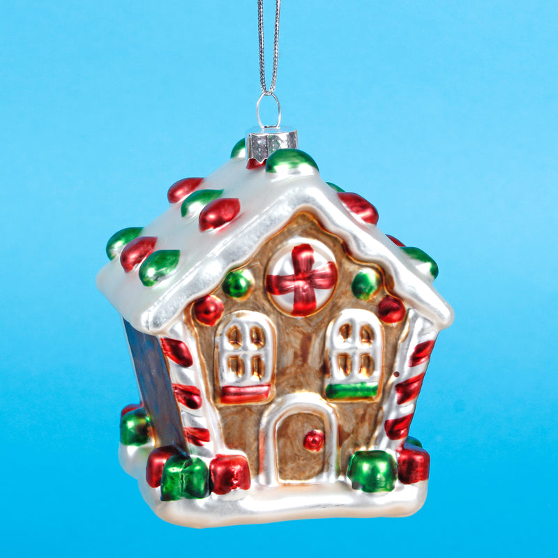 Classic Gingerbread House Shaped Bauble