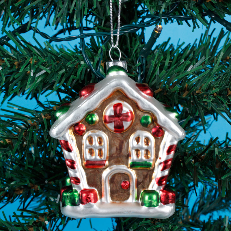 Classic Gingerbread House Shaped Bauble