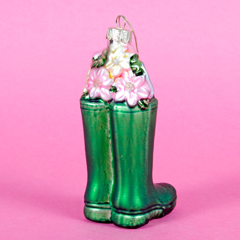 Wellington Boots Shaped Bauble Hanging Decoration