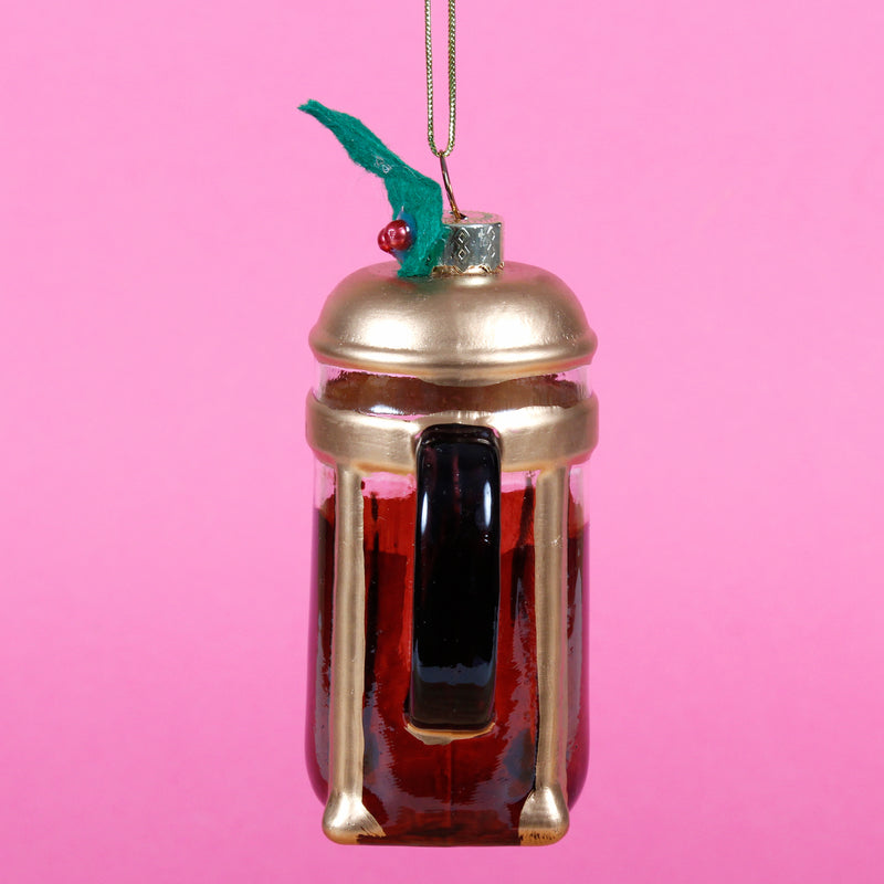 Christmas Cafetiere Shaped Bauble