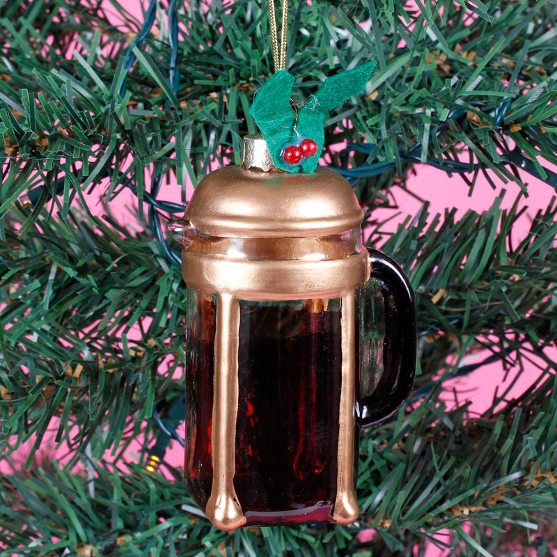 Christmas Cafetiere Shaped Bauble