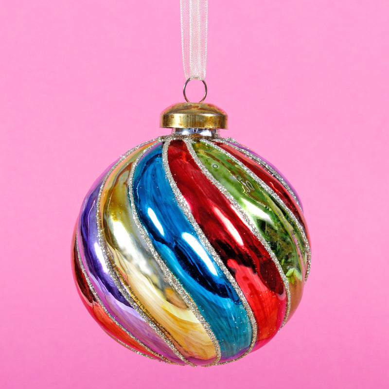 Spiral Rainbow Bauble