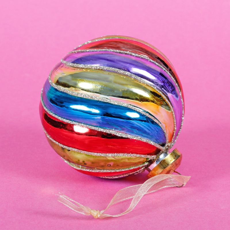 Spiral Rainbow Bauble