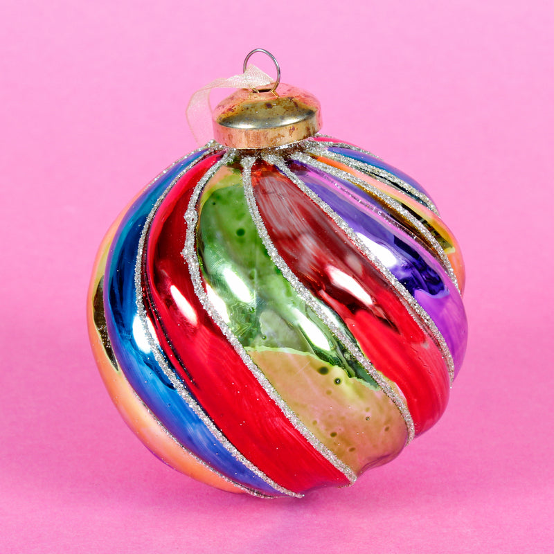 Spiral Rainbow Bauble