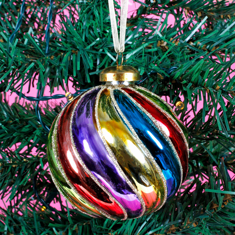 Spiral Rainbow Bauble