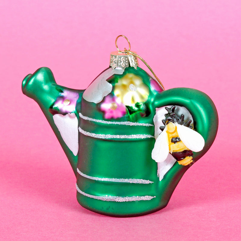 Green Watering Can Shaped Bauble