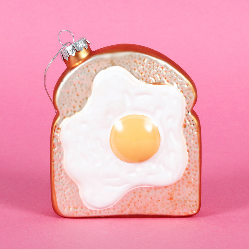 Egg On Toast Hanging Christmas Bauble