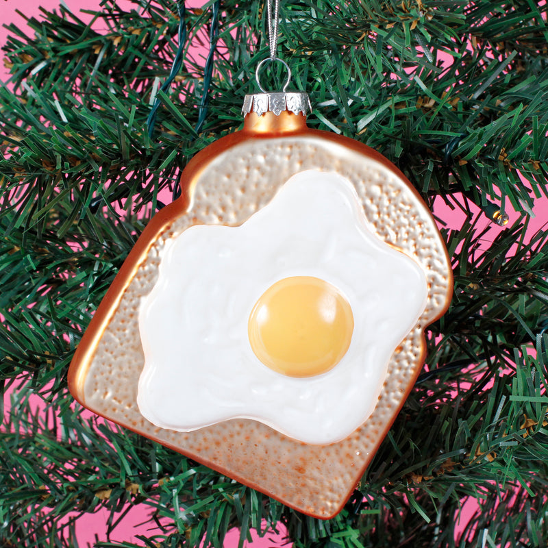 Egg On Toast Hanging Christmas Bauble