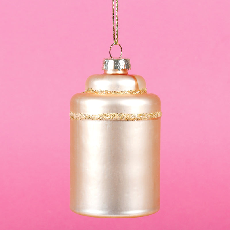 Festive Blend Tea Caddy Shaped Hanging Christmas Bauble