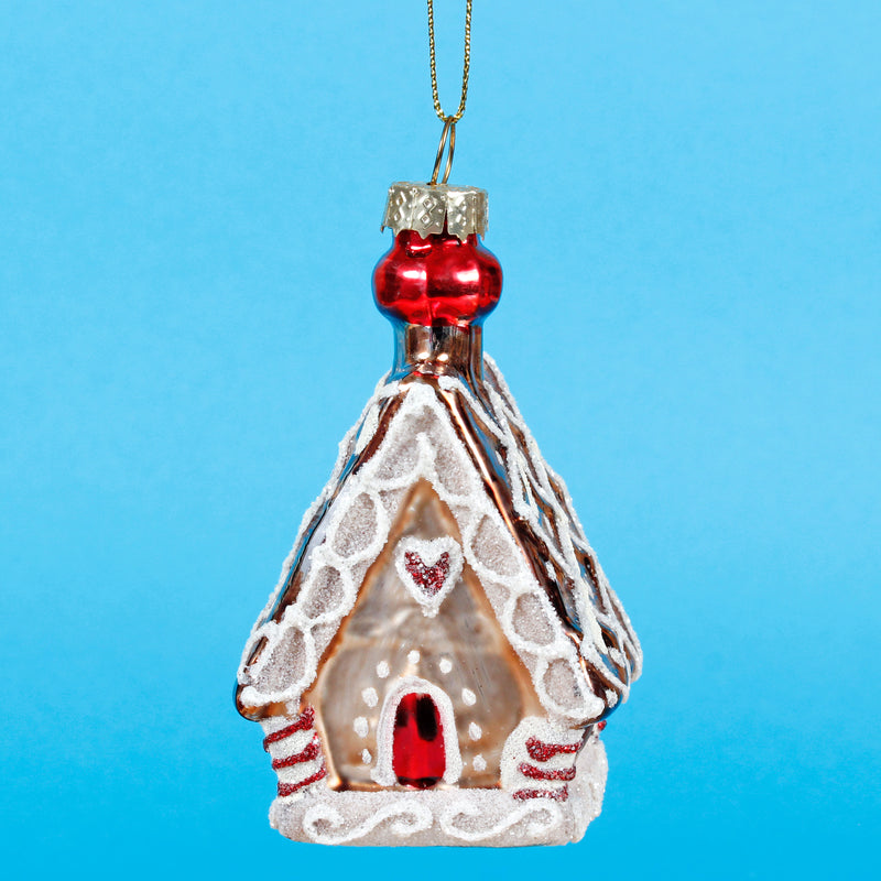 Traditional Gingerbread House Hanging Christmas Bauble