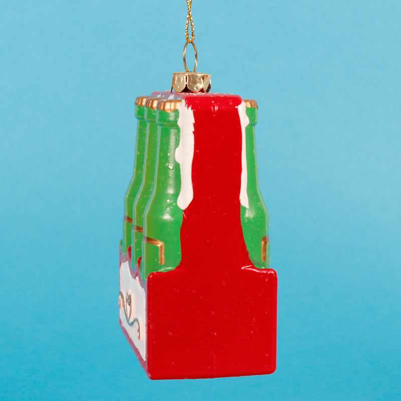Beer Six Pack Bottles Shaped 3D Bauble Hanging Decoration