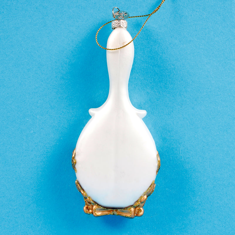 Mirror White Antique 3d Shaped Glass Christmas Hanging Bauble