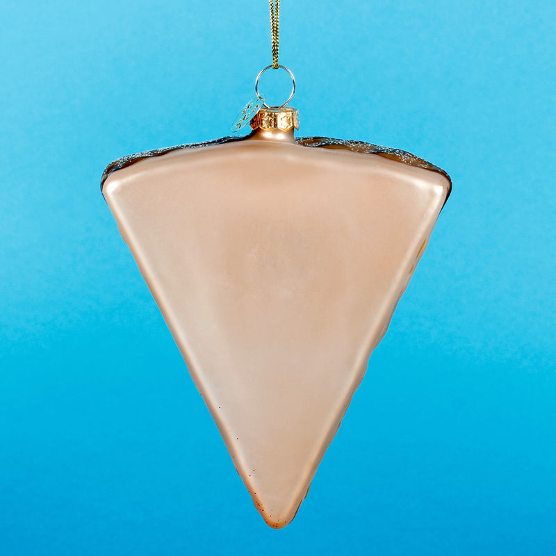Pizza Slice Shaped 3D Glass Christmas Hanging Bauble