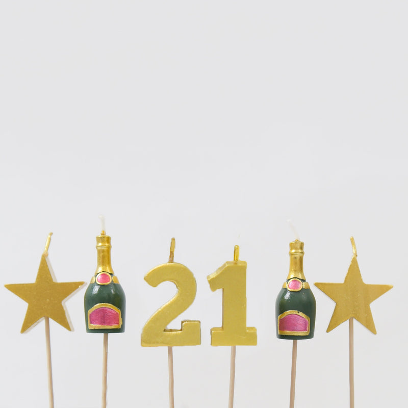 21st Milestone Birthday 3D Candles Set