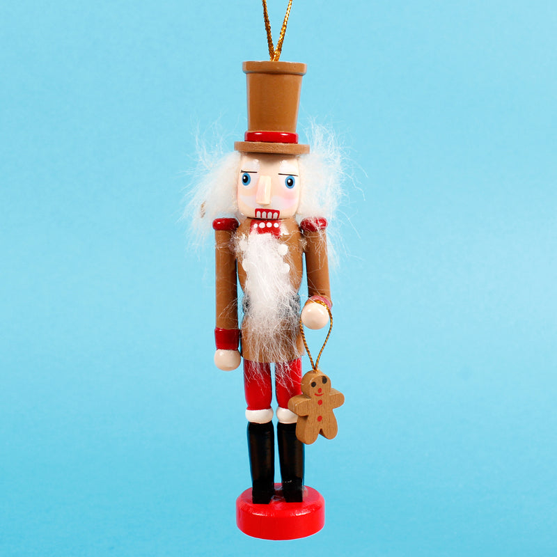 Nutcracker Shaped Gingerbread 3d Bauble Hanging Decoration